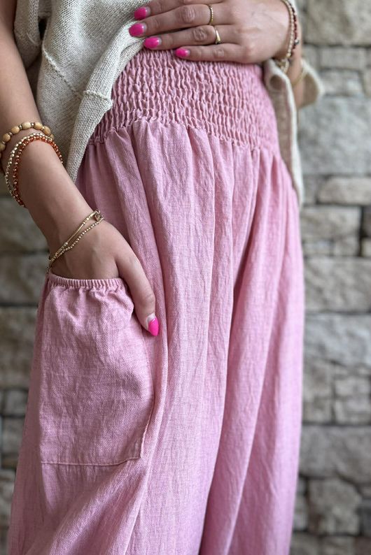 Basso Shirring Balloon Pant Rose